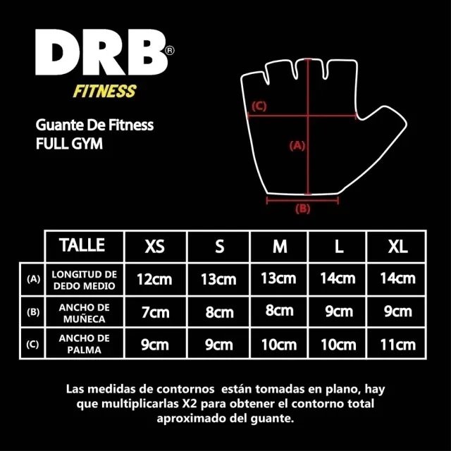 Guantes Gimnasio DRB Full Gym 2.0
