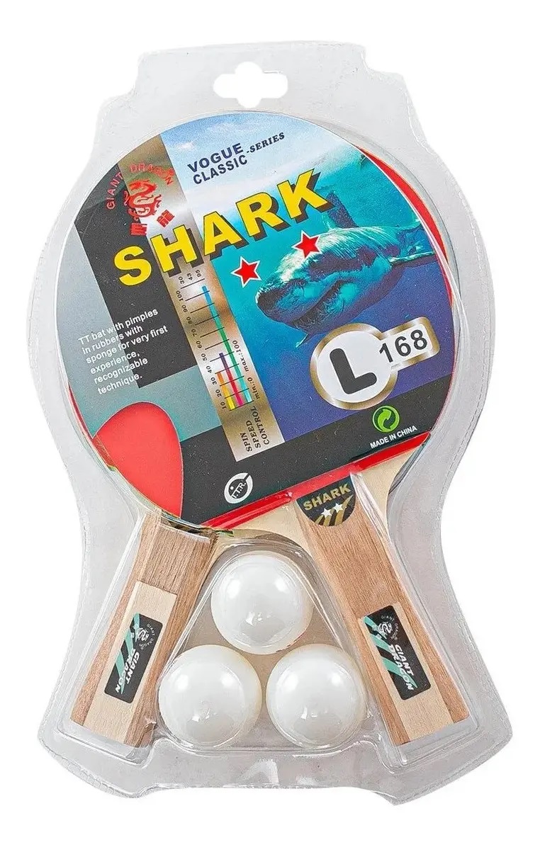 Set Ping Pong Giant Dragon Shark + Red