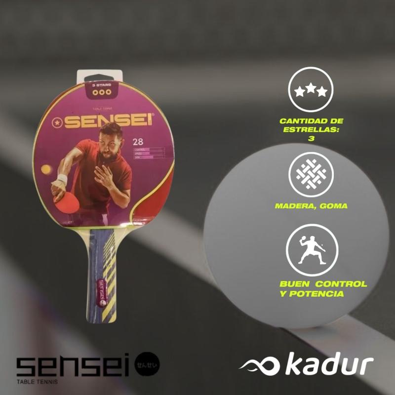 Paleta Ping Pong Sensei 3 Estrellas