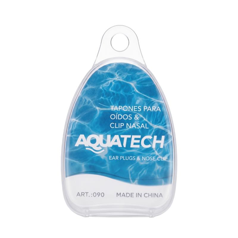Kit Tapones Oídos + Clip Nasal Aquatech 90