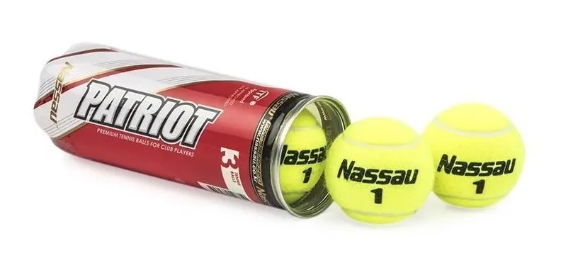 Tubo Pelotas Tenis Nassau Patriot x3