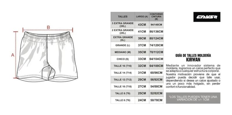 Short Rugby Cays Adulto
