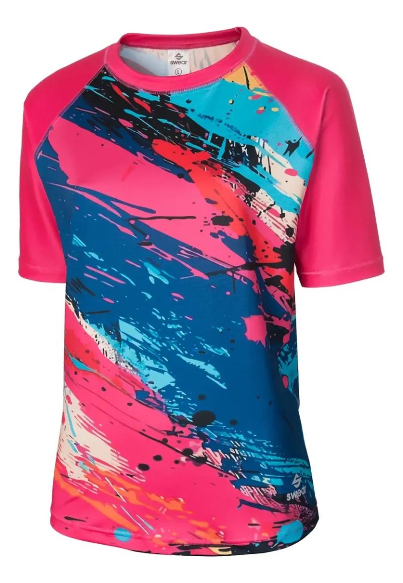 Remera Proteccion Solar Swear Uv Femenina Manga Corta Deportiva