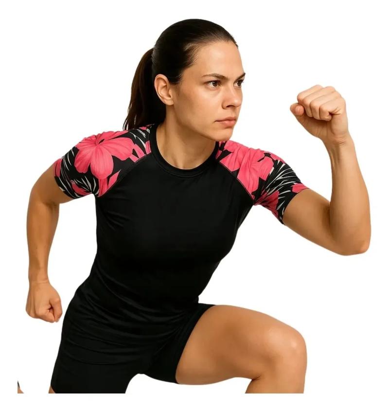 Remera Proteccion Solar Swear Uv Femenina Manga Corta Deportiva