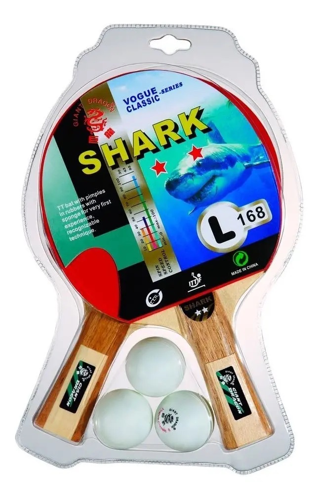 Set Ping Pong Giant Dragon Shark 2 Estrellas