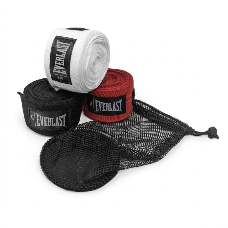 Combo Guantes Everlast Core + Tripack Vendas 3.5 Metros Everlast