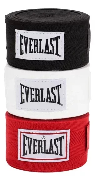 Combo Guantes Everlast Core + Tripack Vendas 3.5 Metros Everlast