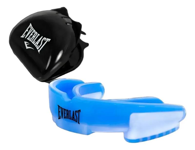 Combo Guantes Everlast Pro Style Azul + Bucal Everlast Azul