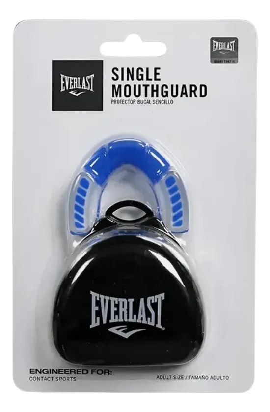 Combo Guantes Everlast Pro Style Azul + Bucal Everlast Azul