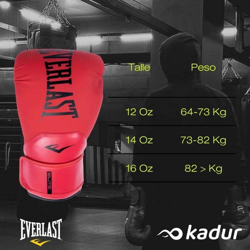 Combo Guantes Everlast Pro Style Elite Negro + Bucal Everlast Negro