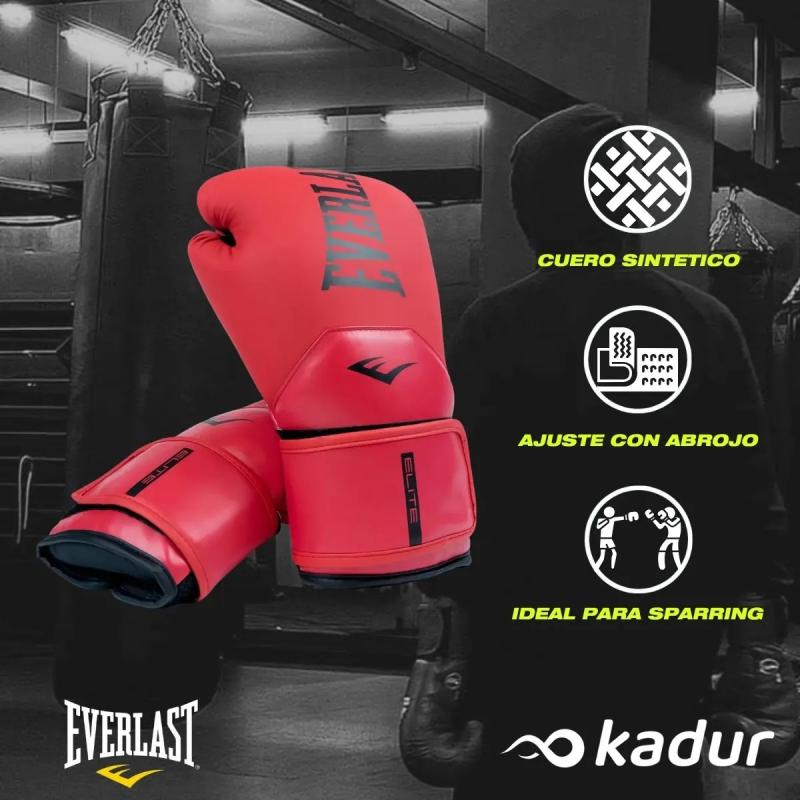 Combo Guantes Everlast Pro Style Elite Dorado + Bucal Everlast Negro