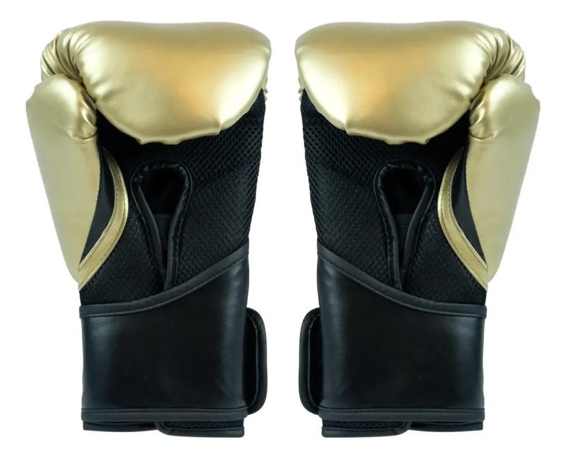Combo Guantes Everlast Pro Style Elite Dorado + Bucal Everlast Negro