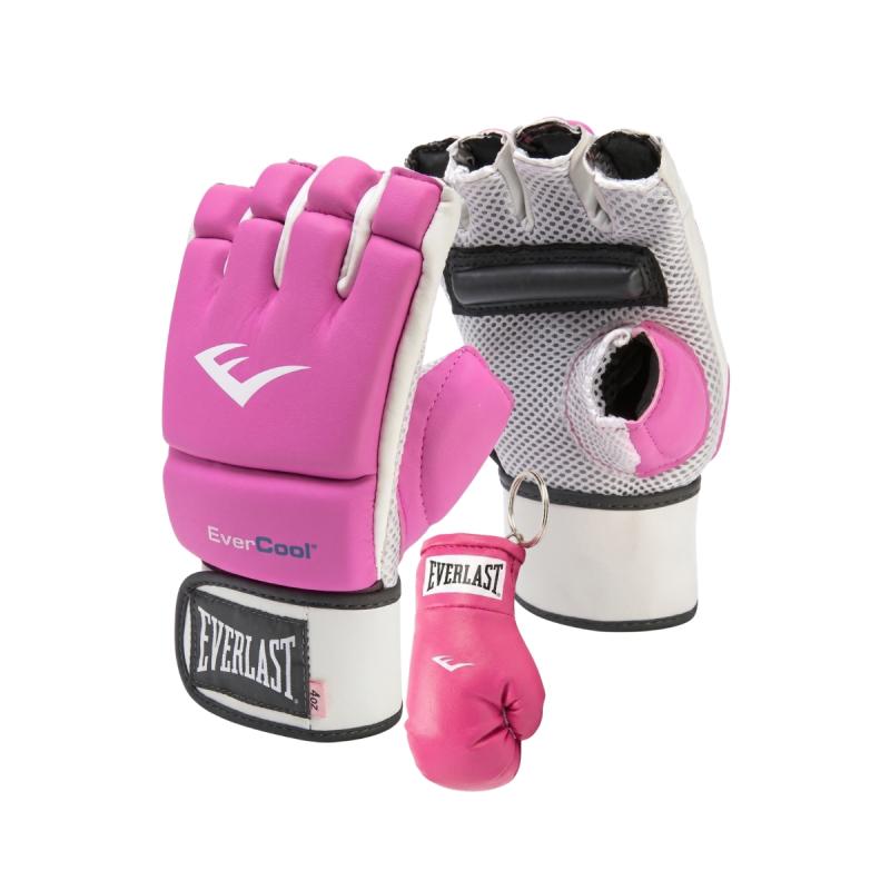Combo Guantes Everlast Evercool Kickboxing + Llavero Rosa Regalo