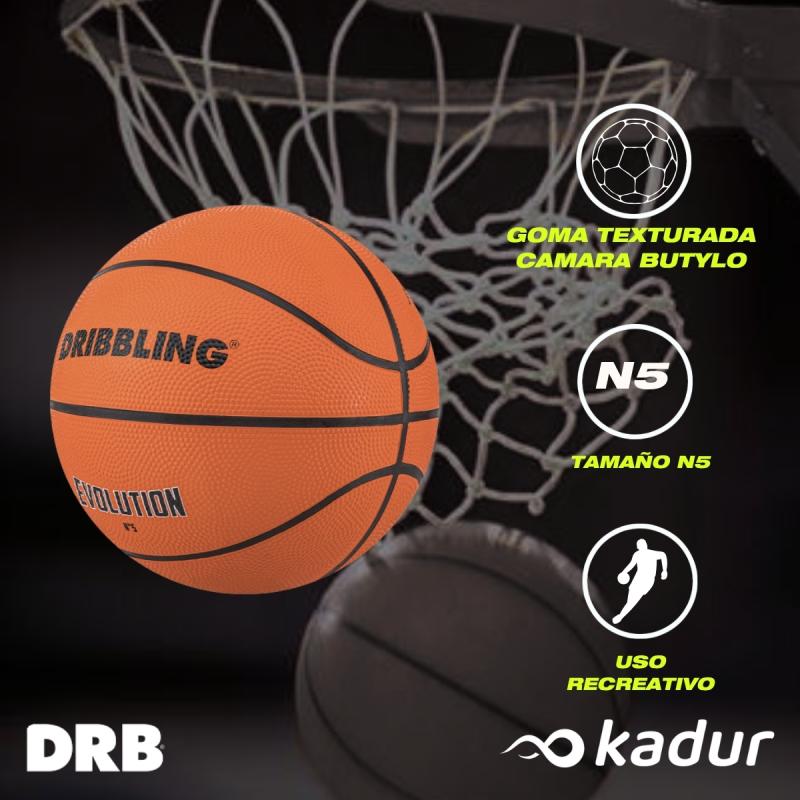 Pelota Basquet Drb N5 Goma Texturada Recreativa