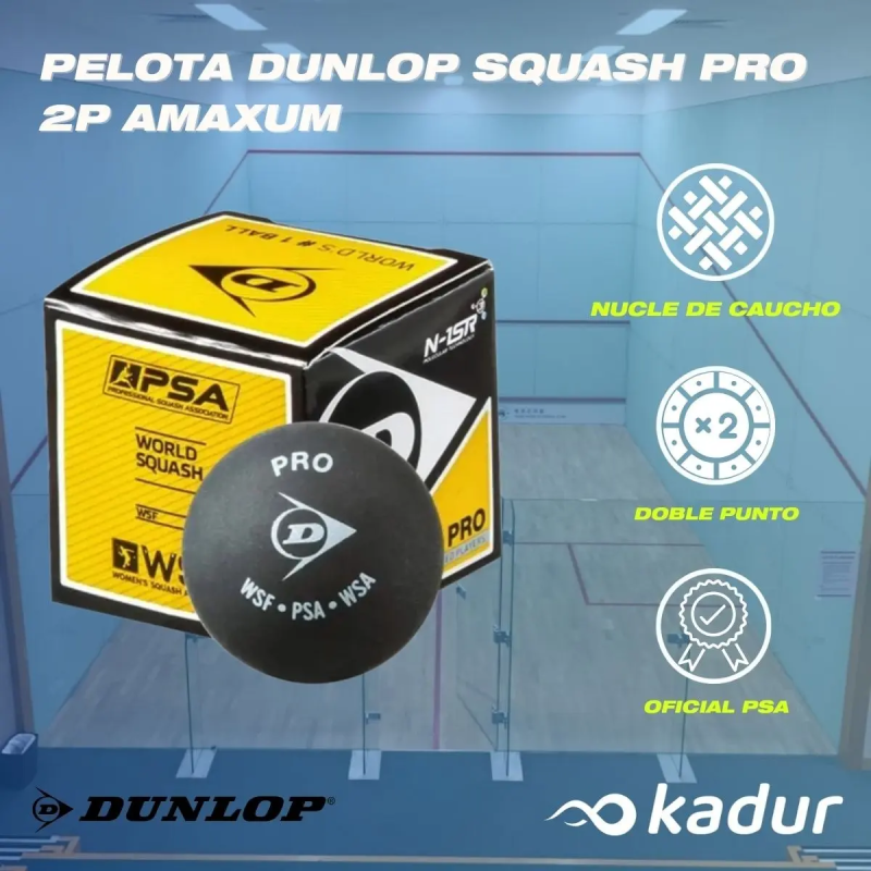 Pelota Dunlop Squash Pro 2P Amaxum