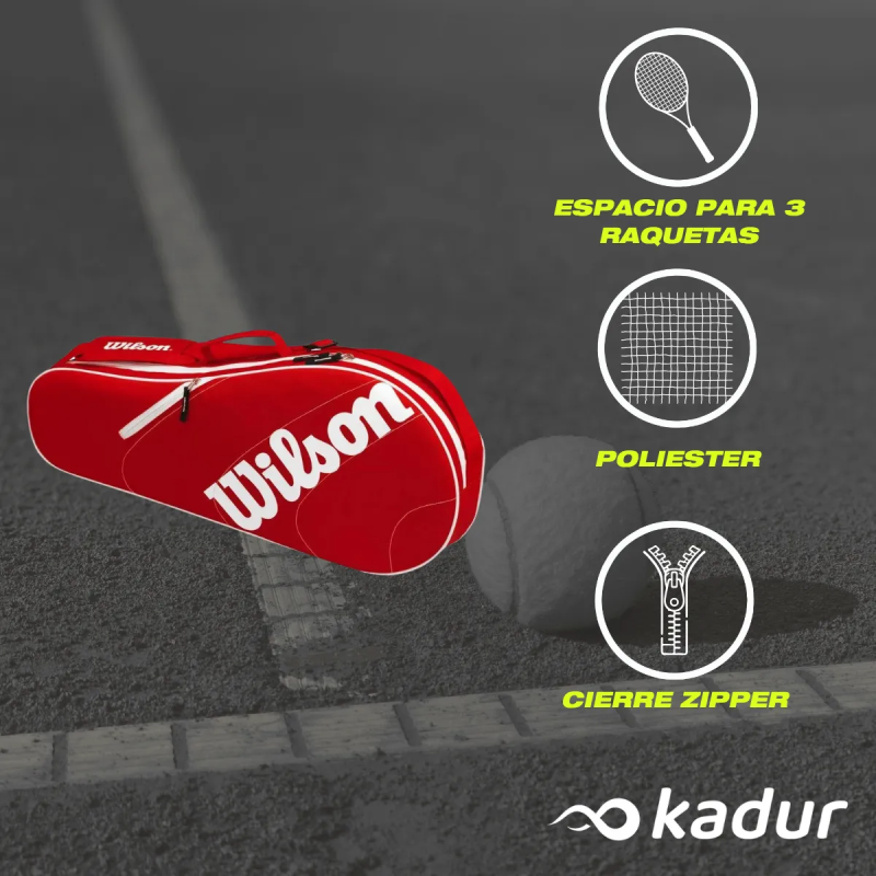 Bolso Raquetero Wilson Advantage Team Triple Bag