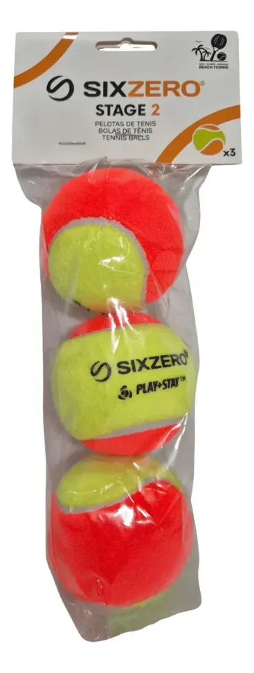 Pelota Tenis Sixzero Stage 2 Baja Presión