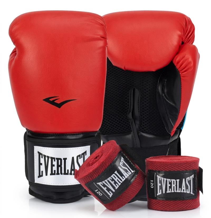 Guantes Boxeo Vendas Everlast Combo Kit