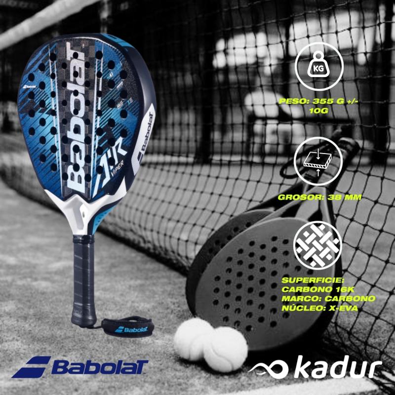 Paleta Padel Babolat Air Viper 2.6 Carbono Importada