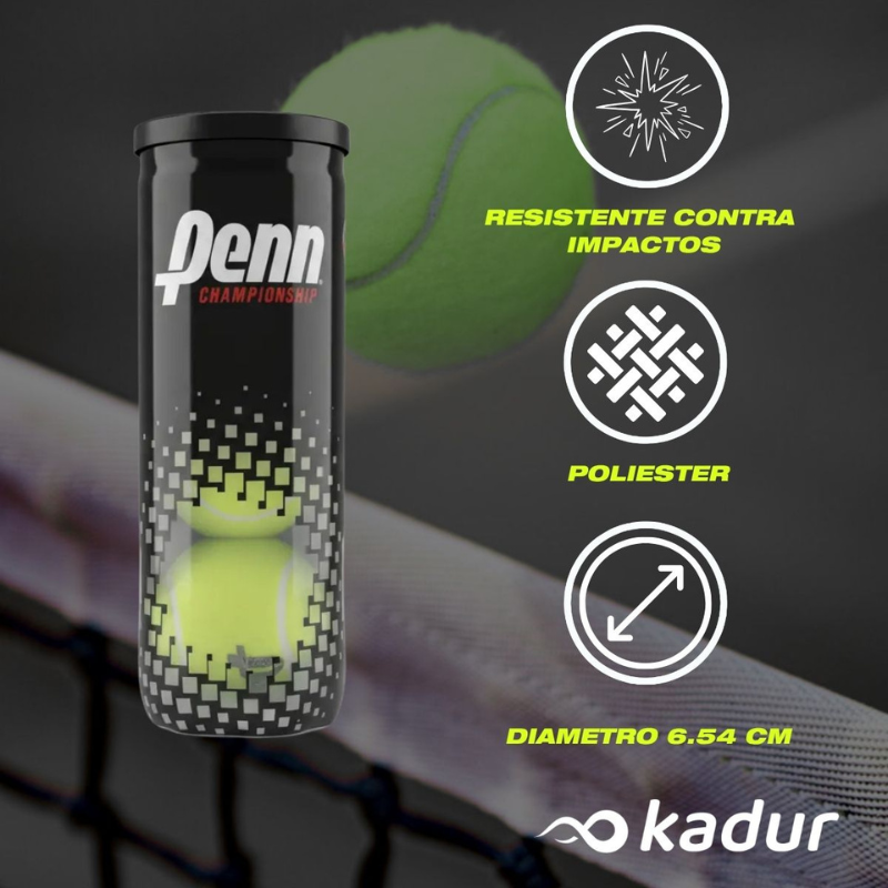 TUBO DE PELOTAS PENN CHAMPIONSHIP PACK X3
