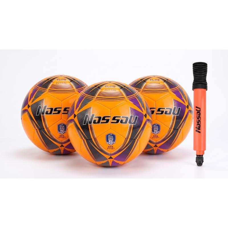 Pelotas Nassau N4 Futsal Tuji X3U Combo Inflador