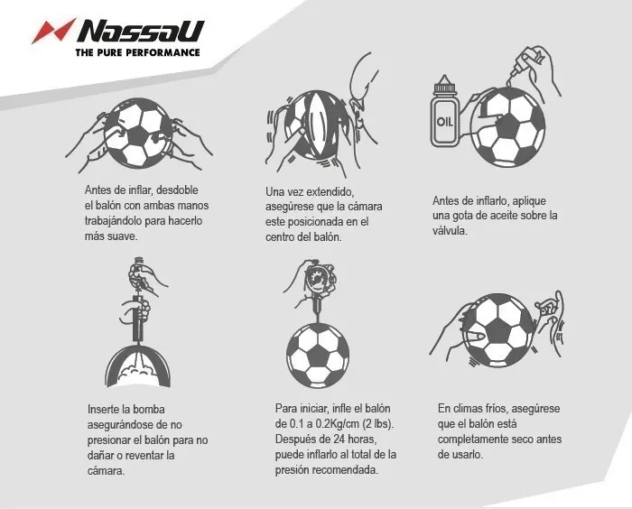 Pelotas Nassau N5 Championship Pro X3U Combo Inflador