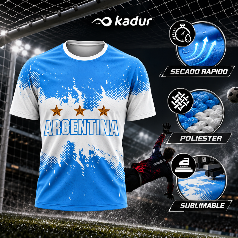 Pack X5 Camisetas Futbol Argentina Para Sublimar