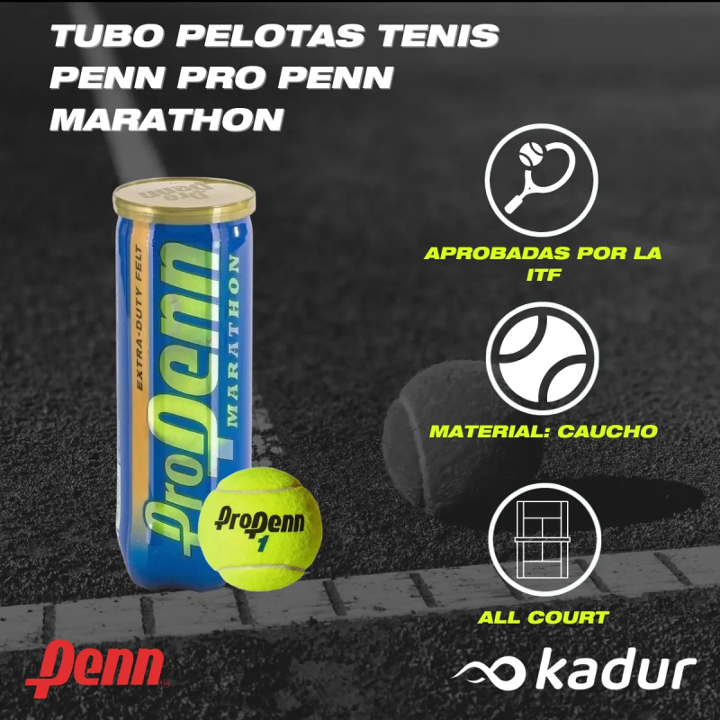 Tubo Penn Tenis Pro Penn Marathon x3 Tubos