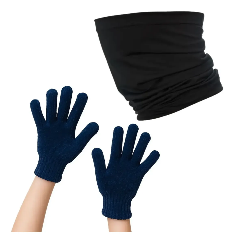 Combo Guantes Bossi + Cuello Térmico Edge