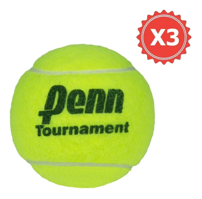 Pelota Tenis Penn Tournament Suelta X 3 Sello Verde