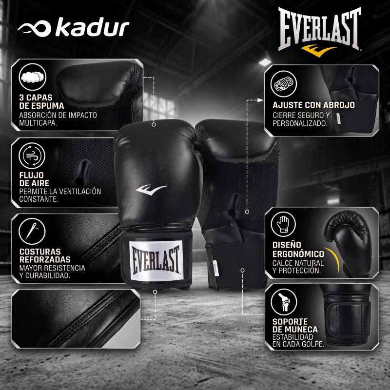 Bolsa Boxeo Everlast 110 Cm Guantes Pro Style Kit
