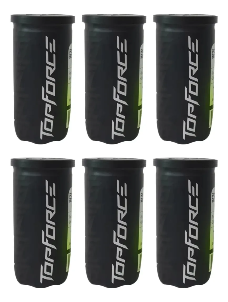 Combo 6 Tubos Pelotas Top Force