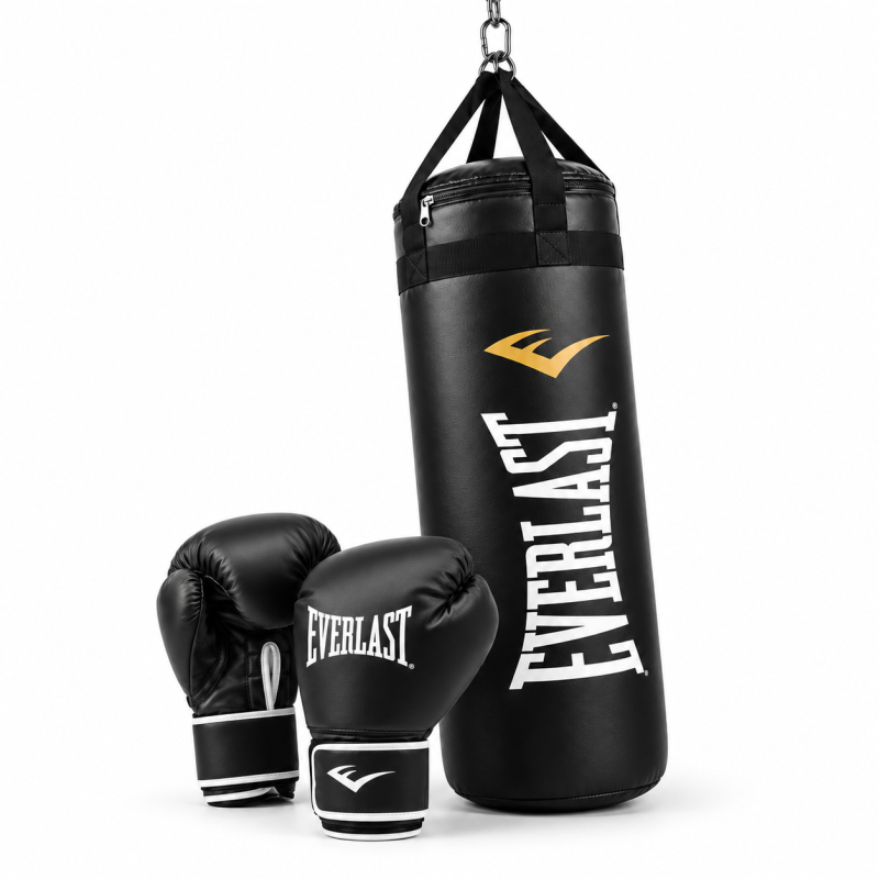 Bolsa Boxeo Everlast 90 Cm Guantes Core 2 Kit