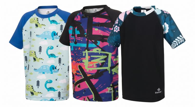 Remeras UV Infantiles Swear Manga Corta Combo X3