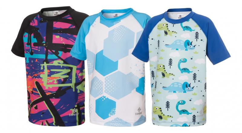Remeras UV Infantiles Swear Manga Corta Combo X3