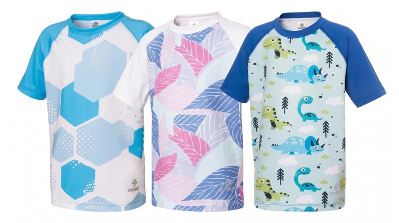 Remeras UV Infantiles Swear Manga Corta Combo X3