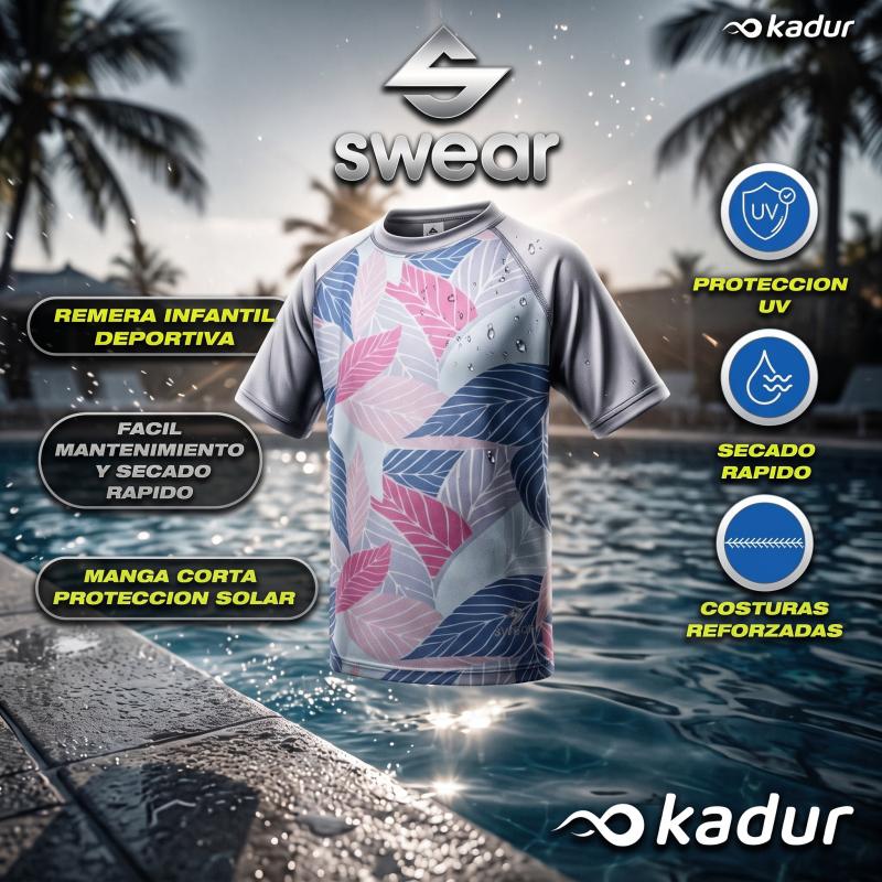 Remeras UV Infantiles Swear Manga Corta Combo X3
