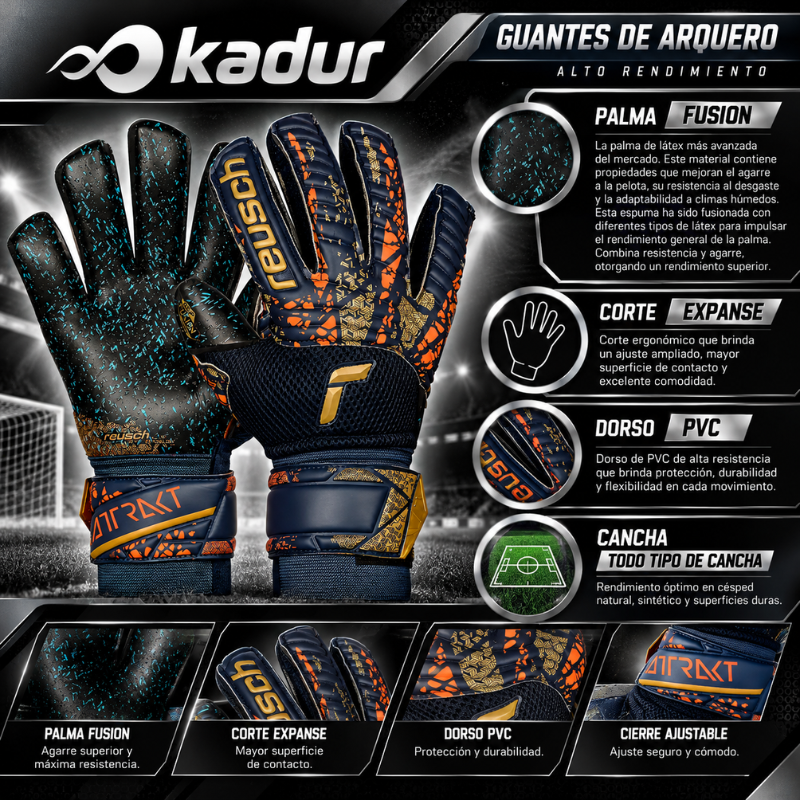 Guantes Arquero Reusch Attrakt Pro Fusion Finger Support