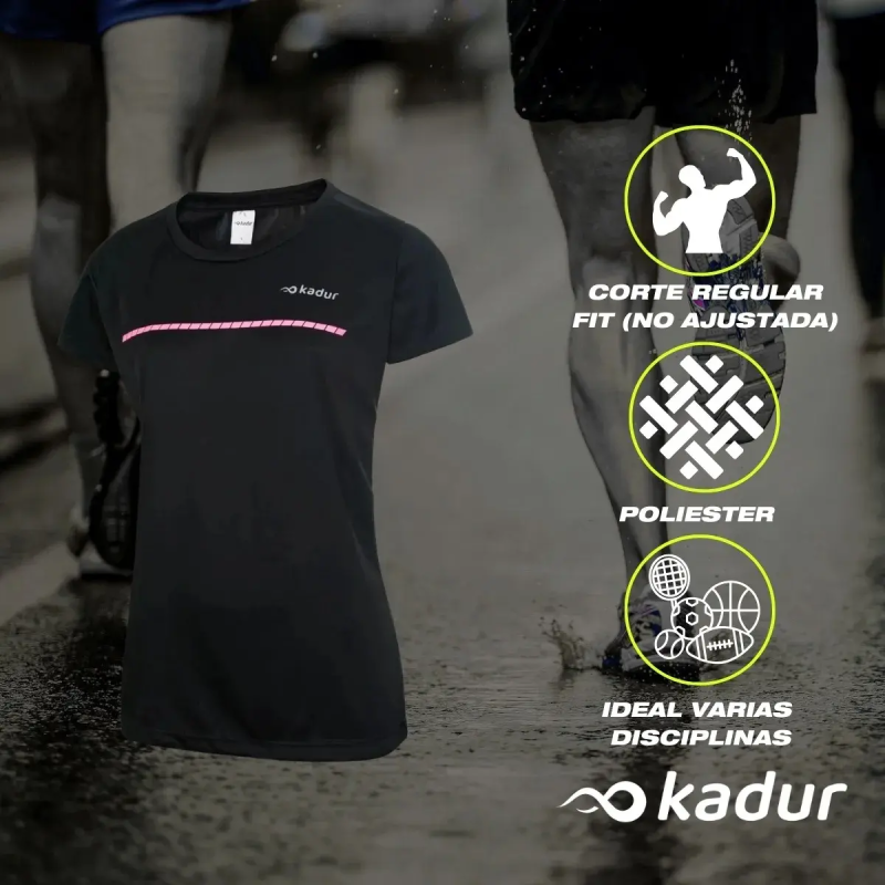 Remera Deportiva Mujer Kadur x3