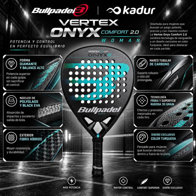 Paleta Bullpadel Padel Vertex Onyx Woman