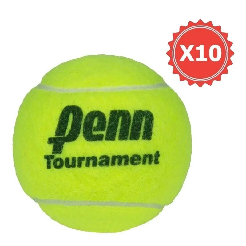 Pelota Tenis Penn Tournament Sueltas X10 Sello Verde