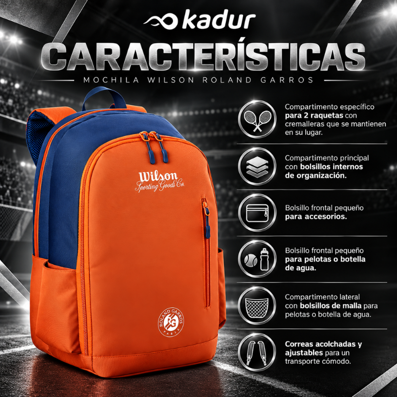 Mochila Wilson Roland Garros 2026 Team Backpack