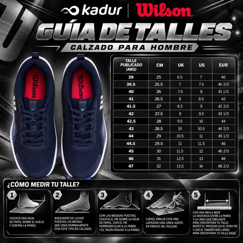 Zapatillas Tenis Wilson Hombre Court Sintetico Mesh