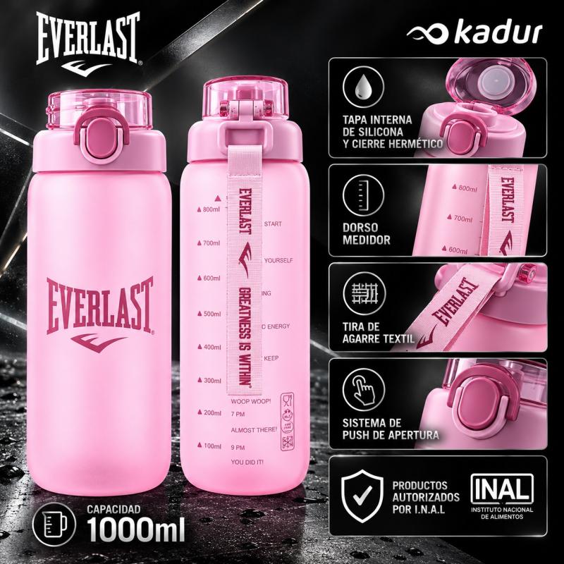 Botella Deportiva Everlast 1000 Ml Entrenamiento 30409