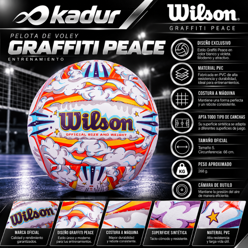 Pelota Voley Wilson Graffitti Peace