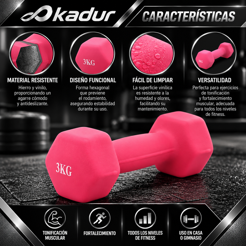 Mancuerna Fit Addict 3 Kg