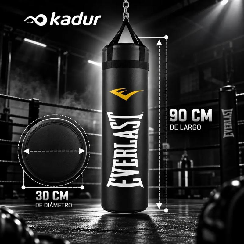 Bolsa Boxeo Everlast 90 Cm + Soporte Pared Tripode