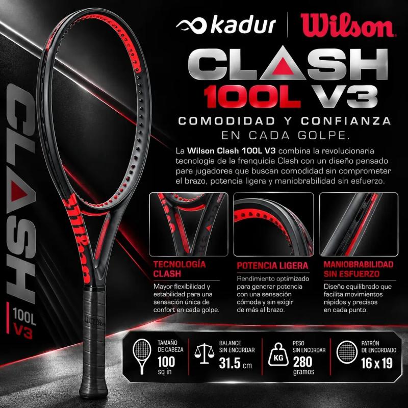Raqueta Tenis Wilson Clash 100L V3