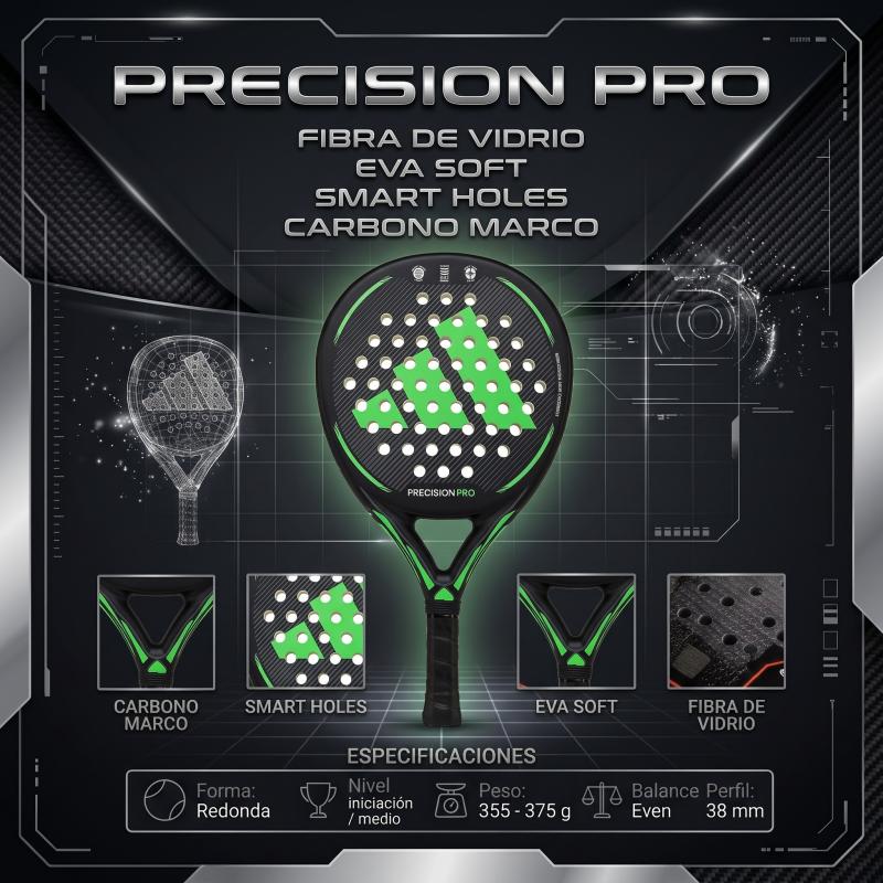 Paleta Padel adidas Precision Pro Fibra Vidrio