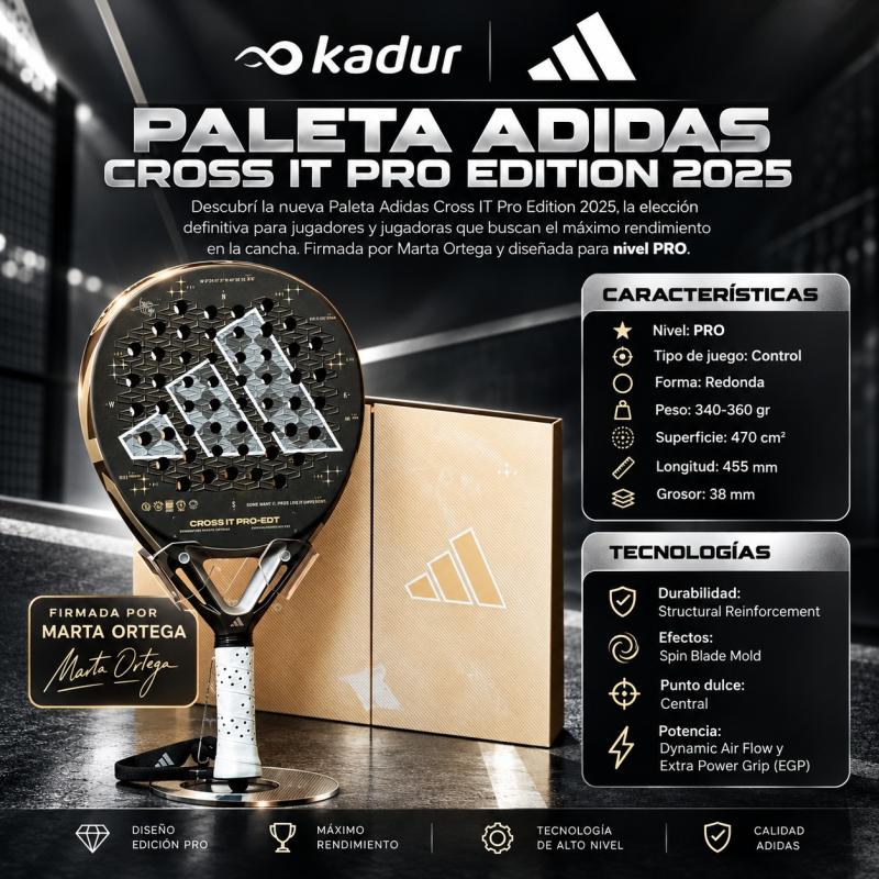 Paleta Padel adidas Cross It Pro Edt Carbono